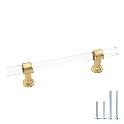 Peaha 25 Pack Brass Acrylic Drawer Pulls Handles