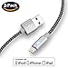 iPhone Charger, I-Bollon 3Pack 3FT Nylon Braided 8 pin Lightning Cable Certified to Charging Cable with Charging Indictor for iPhone X/8/8 plus/5/5C/5S/6S/6S PLUS/7/7 Plus/, iPad Air, and More(Grey)
