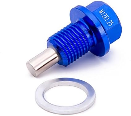 Upstream M12x1.25mm Magnetic Oil Drain Plug for Most Infiniti, Lexus, Nissan, Scion, and Toyota(Blue)