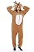 6411-L FollowMe Adult Onesie / Pajamas, Large, Reindeer Sherpa