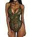Sexy Lingerie Lace Floral Sheer Underwear Choker Bodysuit Babydoll Nightwear