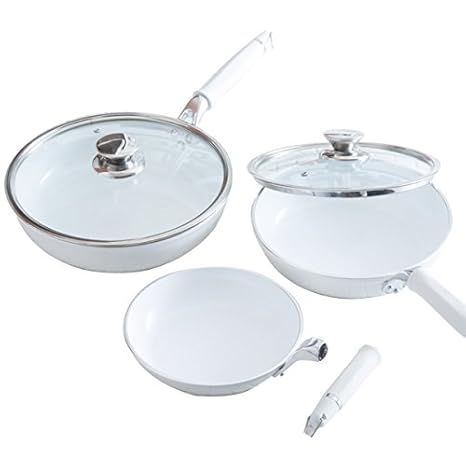 Amazon Co Jp 212k オリジナル セラミックフライパン5pcsセット