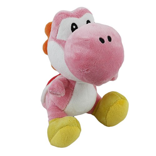 Little Buddy Toys Nintendo Official Super Mario Yoshi Plush, 6", Pink