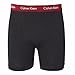 Calvin Klein Men's 3-Pack Cotton Stretch Boxer Brief, Large, Black/Red