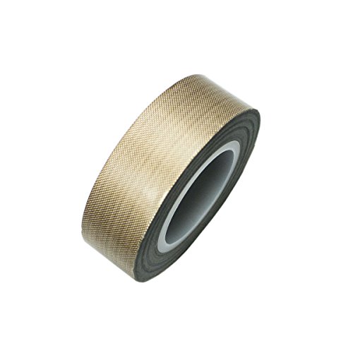 PTFE Coated Fabric Tape Teflon Adhesive Tape High Temperature Vacuum, Hand and Impulse Sealers Machine Sealing Tape 0.18mm Thick (19mm-10M)