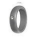 Simpleonly Women Silicone Wedding Band with Rhinestone Diamond, Gold Silver Copper Metalic Black White Rubber Bands Elastic Non Metal for Mechanic Workout, Athlete Exercise, Sport
