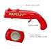 EBINGMIMA 2 Pack Creative Bottle Opener Beer Drink Bottle Cap Gun Openers Launcher Shooter for Home Bar Party Drinking Game (Red and Grey)