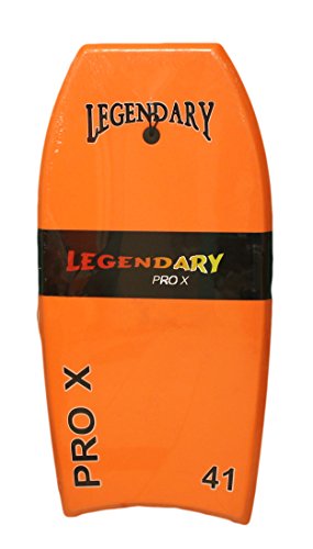 Legendary Pro X Slick Bottom Hard Bottom Body Surfing Board (Orange/ Green, 41 Inch)