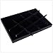 Valdler Velvet Stackable Jewelry Tray Showcase Display Storage Box (12 Grid)