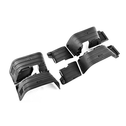 INJORA Front & Rear Mud Flaps Fender for 1/10 RC Crawler Axial SCX10 II 90046 90047 Plastic, Black