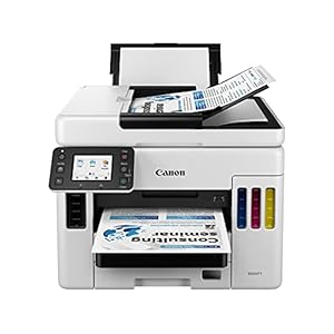 Canon MAXIFY GX7020, Wireless MegaTank All-in-One Supertank Printer, [Print, Copy, Scan, Fax ], White