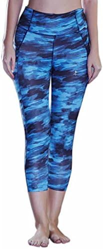 RRAVE Women's Groovy Athletic Yoga Gym Sports Running Half Leggings XXL Blue