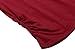 Zeagoo Women's Summer Batwing Sleeve V-Neck Wrap Front Drape Top, X-Large, Wine Red, Wine Red, X-Large