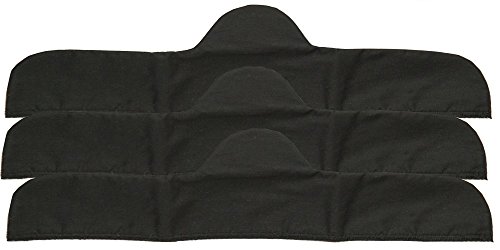 3-Pack Absorbing n' Comfortable Black Bra Liners (for Bra Sizes: 34-50)