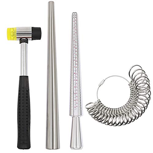 HEYMOUS Ring Sizer Mandrel Measuring Tool Steel Ring Sizing Gauge