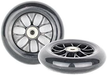 PU 120mm Replacement Wheels For Scooter Black - 2 Pieces