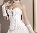 YAQKUOA Womens Corset Plus Size Sexy Lingerie Floral Lace Up Overbust Bustier Top white