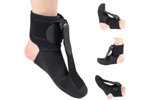 AJIORCLI Plantar Fasciitis Socks, Plantar Fasciitis Night Splint Socks, Adjustable Orthopedic Foot Drop Brace, Plantar Fasciitis Relief Night Splint, Achilles Tendonitis and Heel Pain Relief (Medium)painrelief