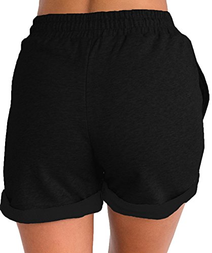Tengo Women Summer Beach Shorts Juniors Folded Hem Shorts with Drawstring - Image 3