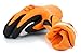 Better Grip Ultra-Thin BGSO1 Knit Latex Dip Nylon Sandy Latex Coated Work Gloves, 4 Pairs/Pack (Large, Hi-Vis Orange)