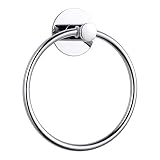 GERUIKE Adhesive Towel Ring Self Adhesive Hand Towel Ring Stainless Steel Rustproof Bathroom Towel Holder Wall Mount