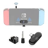 GuliKit ROUTE+ PRO Bluetooth Transmitter Wireless Audio USB-C Adaptor or Receiver With Voice Transmission - Must Have Gaming Accessory For Wireless Headset to Work With Nintendo Switch and PC