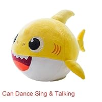 OMGOD Baby Shark Plush Toy, Baby Shark Dancing Doll, Can Dance Sing & Talking -- Repeats What You Say, Plush Interactive Toys Animated Plush Doll Present Gift for Baby & Toddler