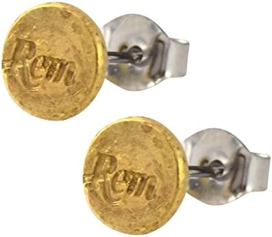 Little Black Gun 22 Caliber Bullet Shell Stud Earrings, Thin Brass Casing