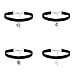 iWenSheng 14pcs Black Gothic Stretch Henna Tattoo Choker Collar Charm Pendant Necklace for 80s 90s (Pack of 14pcs Velvet Style-Silver)