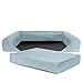 KOPEKS Deluxe Orthopedic Memory Foam Sofa Lounge Dog Bed - Small - Grey