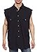 CD D C Mens Cut Off Sleeveless Denim Button up Biker Shirt Black 2XL