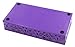 EasyPAG Desk Drawer Organizer with 4 Compartments, Carved Hollow Floral Metal Tray for Office, Jewelry, Cosmetics - No Assembly, Purple