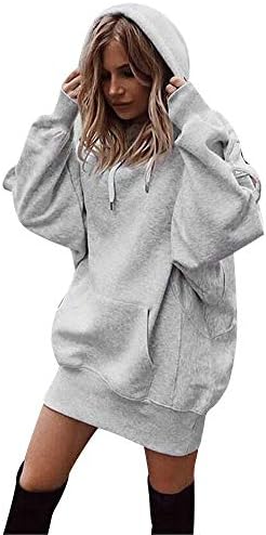 Women Oversized Hoodie Long Batwing Sleeve Solid Hoody Sweatshirt Streetwear Top