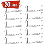 Pretigo Space Saving Hangers 20 Pack Wonder Clothes Hangers Stainless Steel Magic Hanger Cascading Hanger Space Saving Closet Organizer Hanger Silver