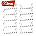 Pretigo Space Saving Hangers 20 Pack Wonder Clothes Hangers Stainless Steel Magic Hanger Cascading Hanger Space Saving Closet Organizer Hanger Silver