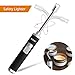 Electric Arc Lighter Kitchen Lighter USB Rechargeable Long Lighter Candle 360° Flexible Neck, No Spark & Smell, Flameless Windproof Fire Candle Lighter for Camping Grilling BBQ Gas Stove, Black