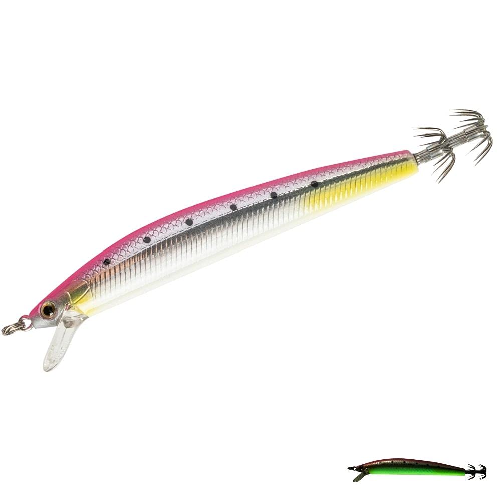 Yamashita Maria MARA JAPAN SQUID FISHING SPINNING/TROLLING MINNOW LURE PRINCESS CALAMARI 100 - PC9 Glow Body