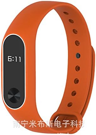 Colorful Replacement Wrist Strap Bracelet For Xiaomi Mi Band / Xiaomi Mi Band 2 Smart Wrist Fitness Tracker Waterproof Bracelet (Orange-white)