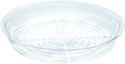 My Garden Kit Clear Plant Saucers 16 Inch Pack of 5 Great for Indoor Outdoor Flower Pot Drip Tray (5)