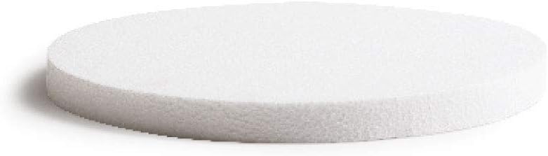 Decora POLYSTYRENE Disk Ø 20 X H 2,5 cm, Polistirolo, Off/White, 20 x 2.5 cm