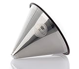 LIMITED OFFER Pour Over Coffee Filter - Stainless Steel SPOON - Cone Dripper - Aeropress Coffee Maker Compatible - Rubber Top & Bottom - Paperless, Reusable Brewer - Produces Up To 4 Cups - FREE EBOOK