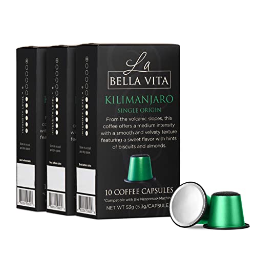 Kilimanjaro Africa Single Origin Dark Roast Coffee Capsules Nespresso