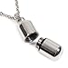 Stainless Steel Small Openable Pill Capsule Pendant Necklace Silver Gold Black Blue