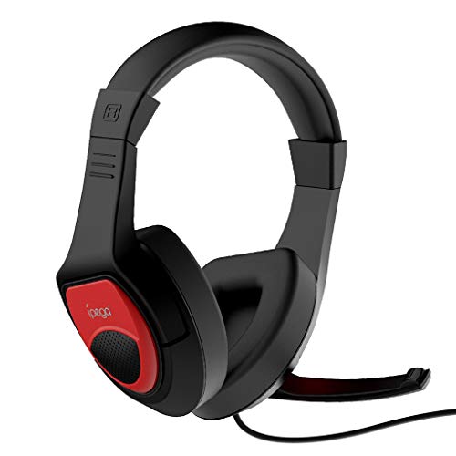 Uplord Head Earpiece,Gaming Headset 3.5mm Wired Bass Stereo Noise Isolation with Mic Audio Converter,High Sensitivity Noise Reduction Microphone