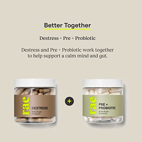 Rae Wellness DeStress Capsules Natural Stress Support Supplement with