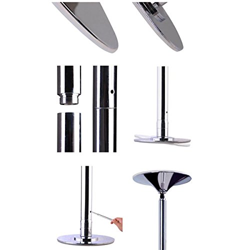 AMPERSAND SHOPS Removable/Portable Dance Fitness Exercise Pole Static/Spinning Option - Thumbnail 3