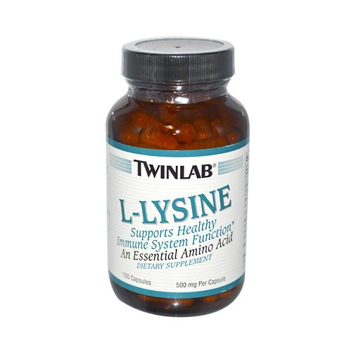 Twinlab L-Lysine 500mg, 100 Capsules (Pack of 4)