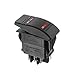 Seachoice Illuminated Contura Rocker Switch, On/Off/On, Black