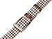 Marino Web Belt for Men, Braided Elastic and Genuine Leather Woven Dress Belt with Metal Buckle