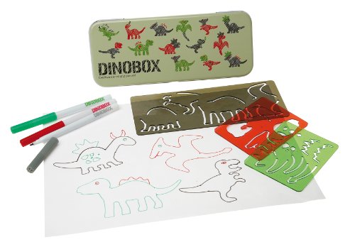 Dinosaur Stencil Drawing Kit- Dinobox
